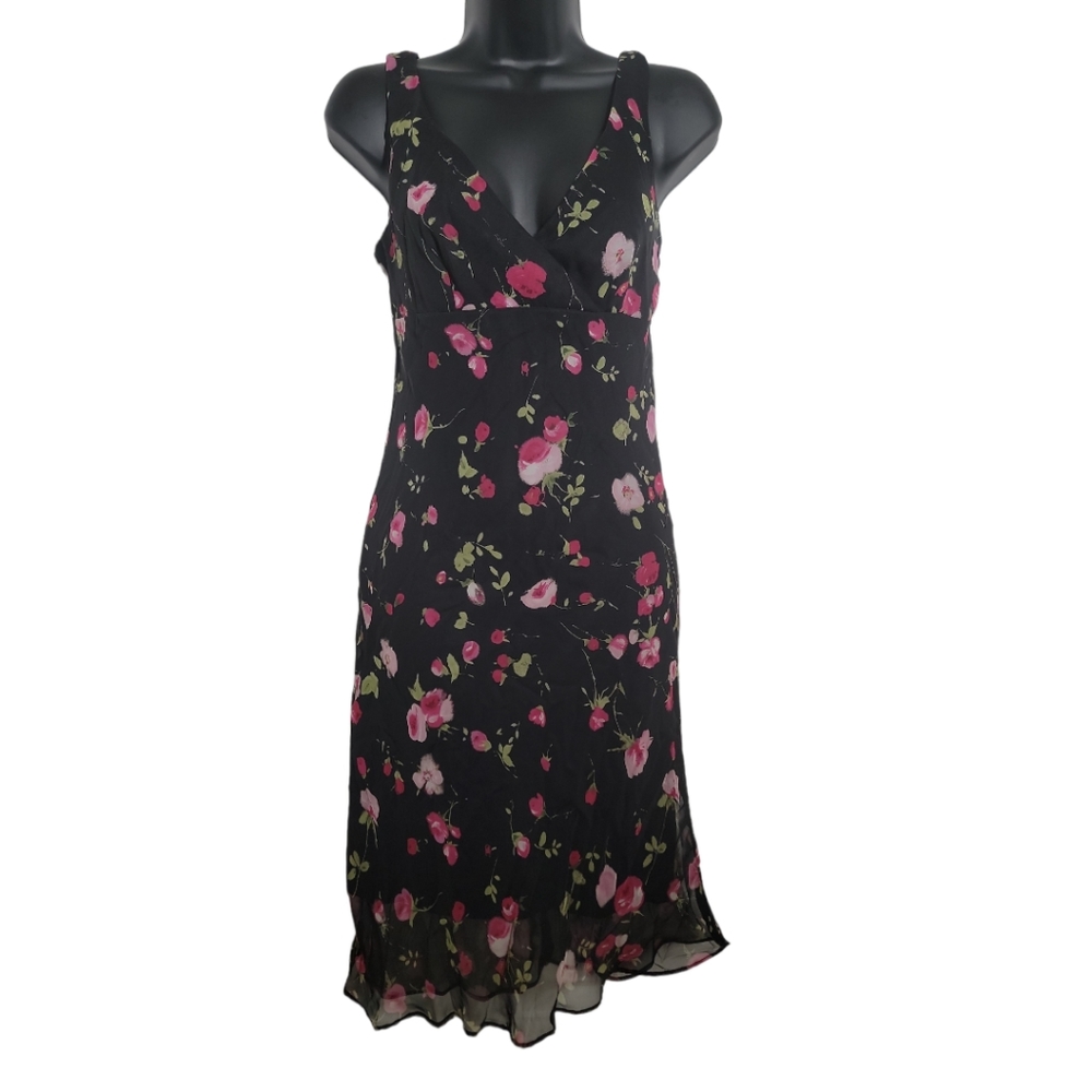 Black floral dress